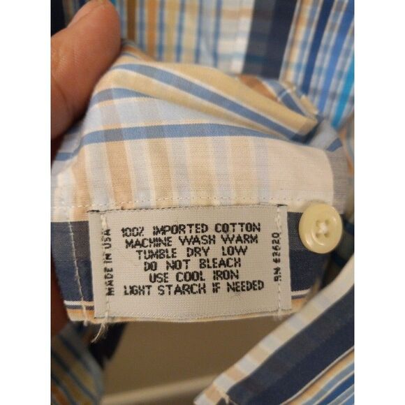 Bullock And Jones Mens Striped Button‎ Down Long Sleeve Shirt Size M - Picture 5 of 11